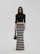 Striped Knit Skirt