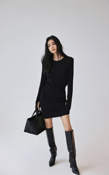 Black Pleated Dress