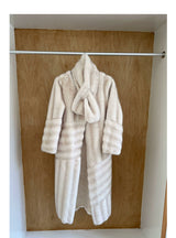 Snow Fur Coat with Scarf