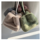 Faux Rabbit Fur Bucket Bag