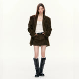 Corduroy Blazer & Skirt