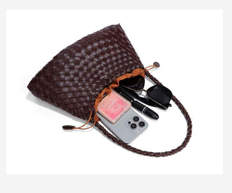 Cowhide Woven Bag