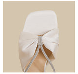Crystal Bow Sandals (Cream)