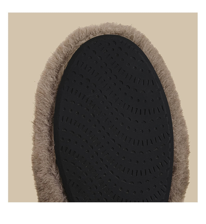 Fur Strap Mary Jane Flats