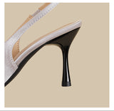 Bow-Detail Slingback Stiletto Heels