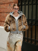 Eco Fur Cropped Jacket