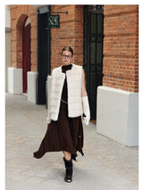 Ivory Silky Fur Vest