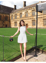 Open-Back Flare Mini Dress