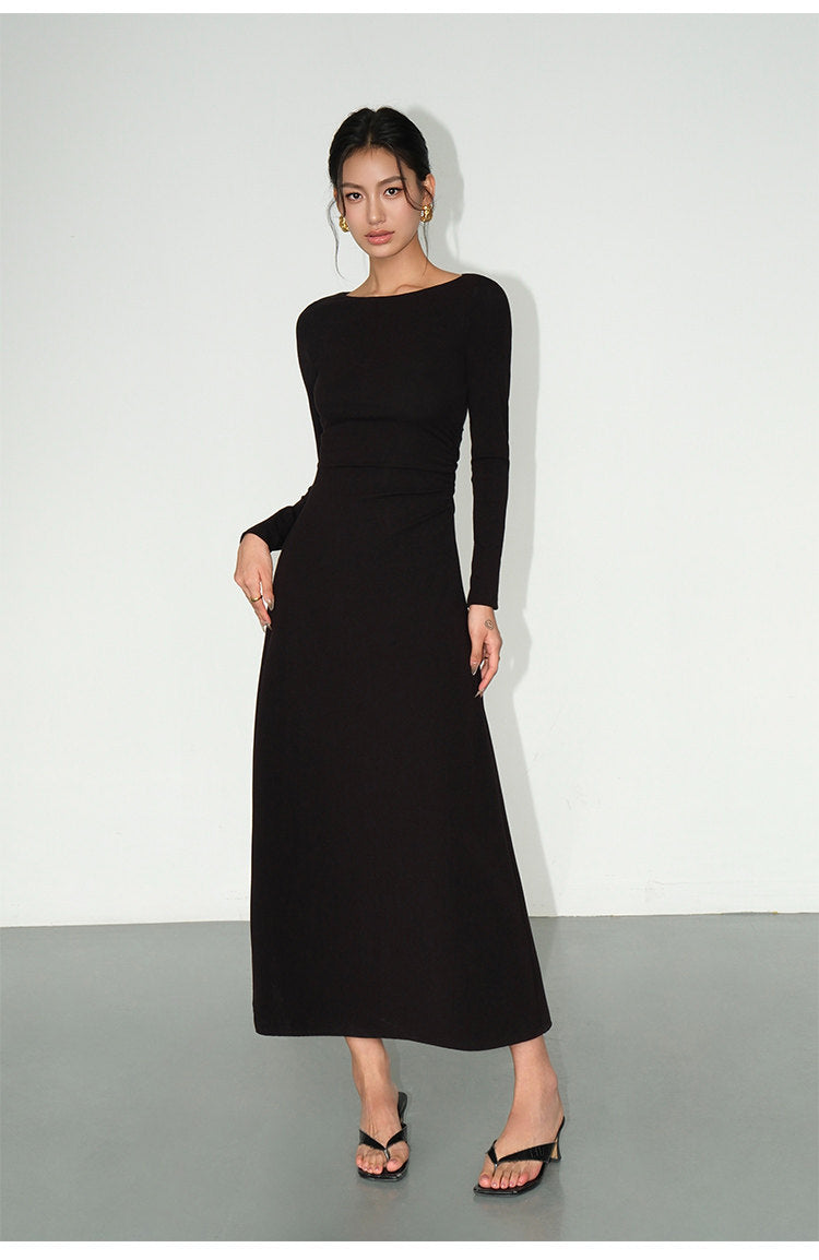 Off-Shoulder Knit Maxi Dress