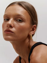Gold C-Hoop Earrings