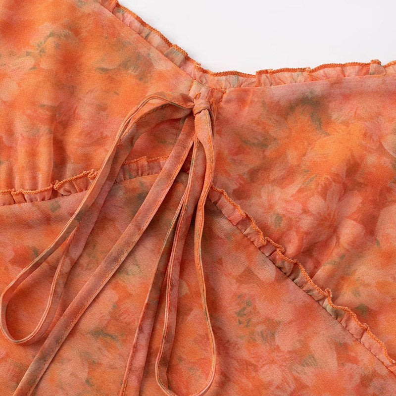 Sunset Bloom Slip Dress