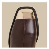 Chunk-Heel Knit Ankle Boots