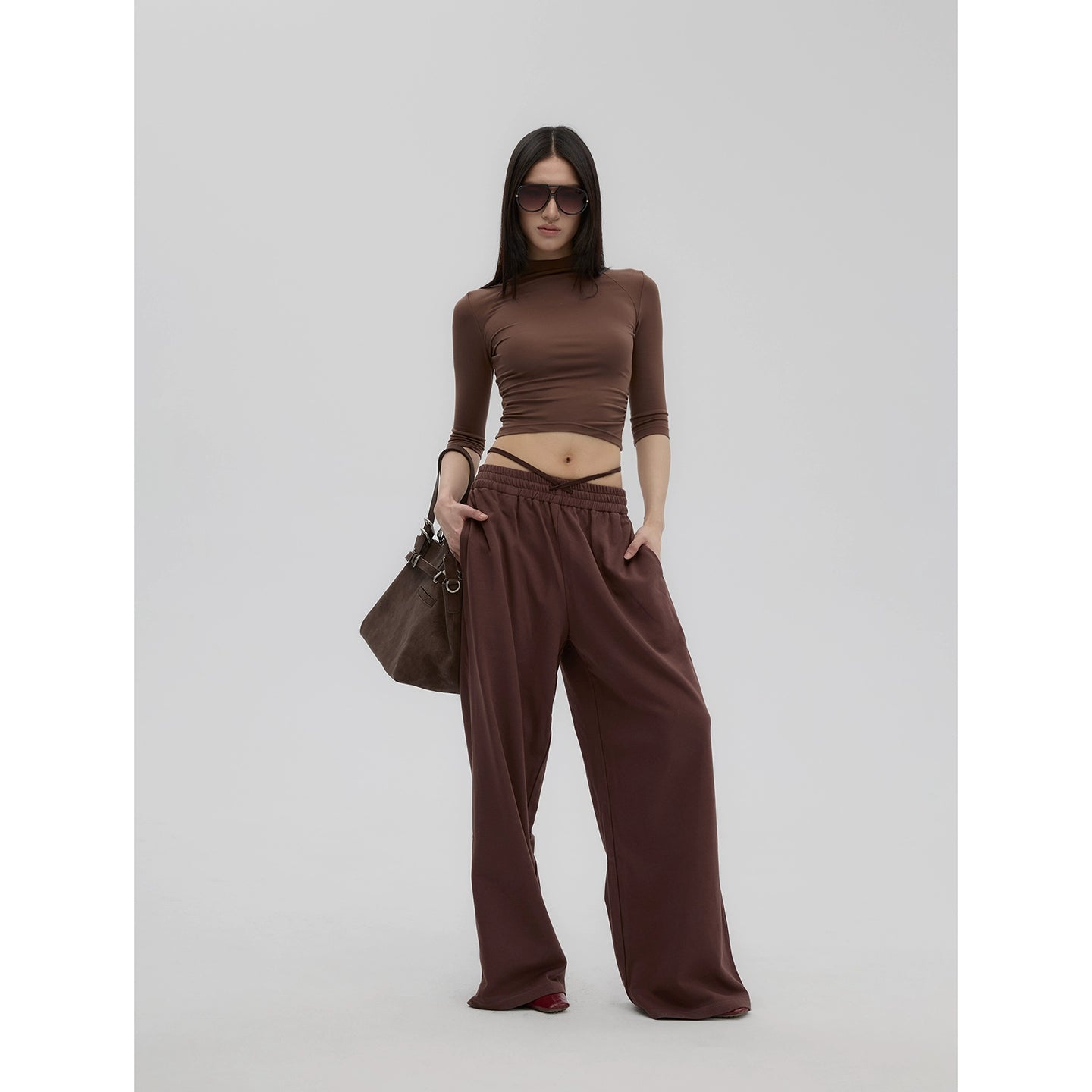 Brown Top & Sweatpants