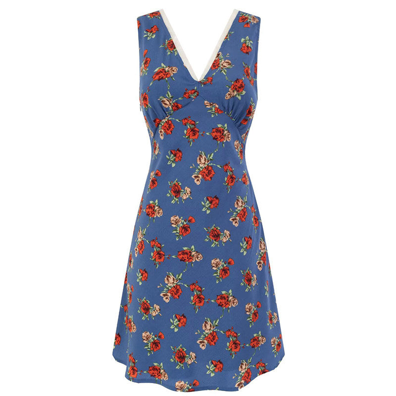 Blue Rose Mini Dress