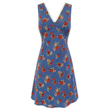 Blue Rose Mini Dress