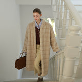 Light Gold Silky Fur Coat