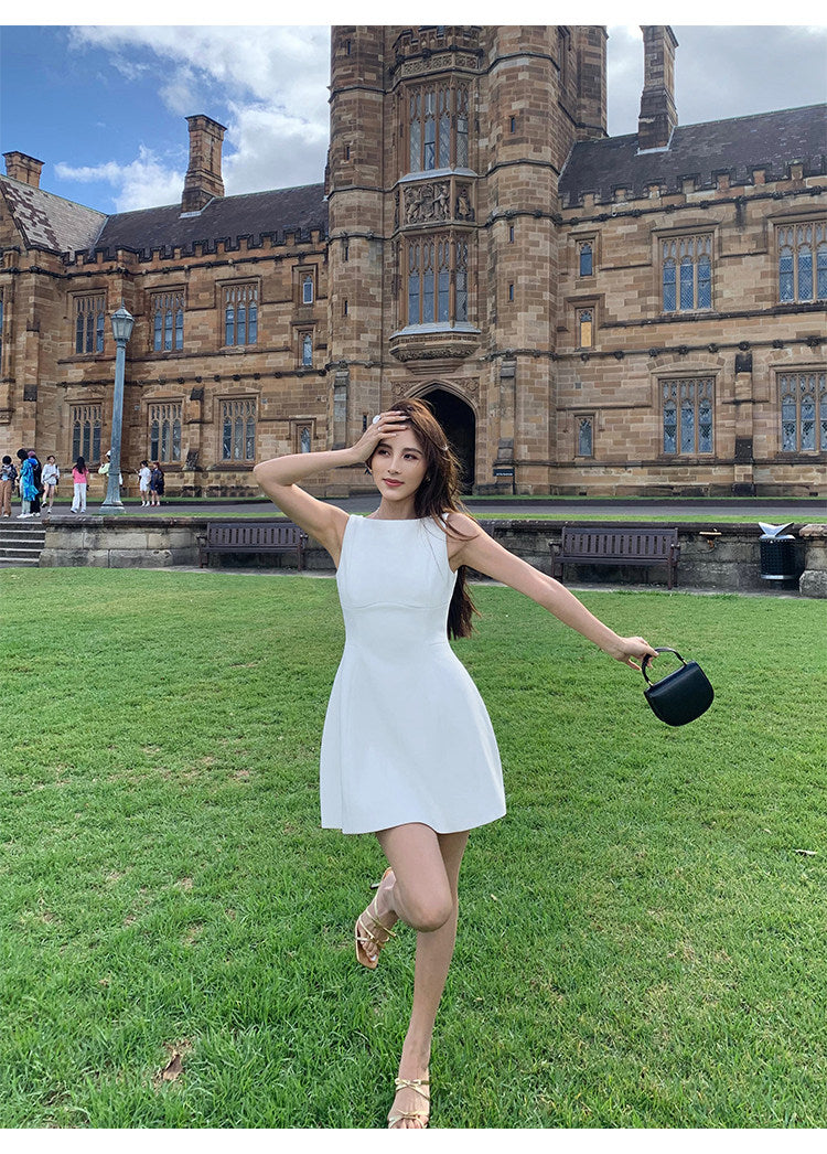 Open-Back Flare Mini Dress