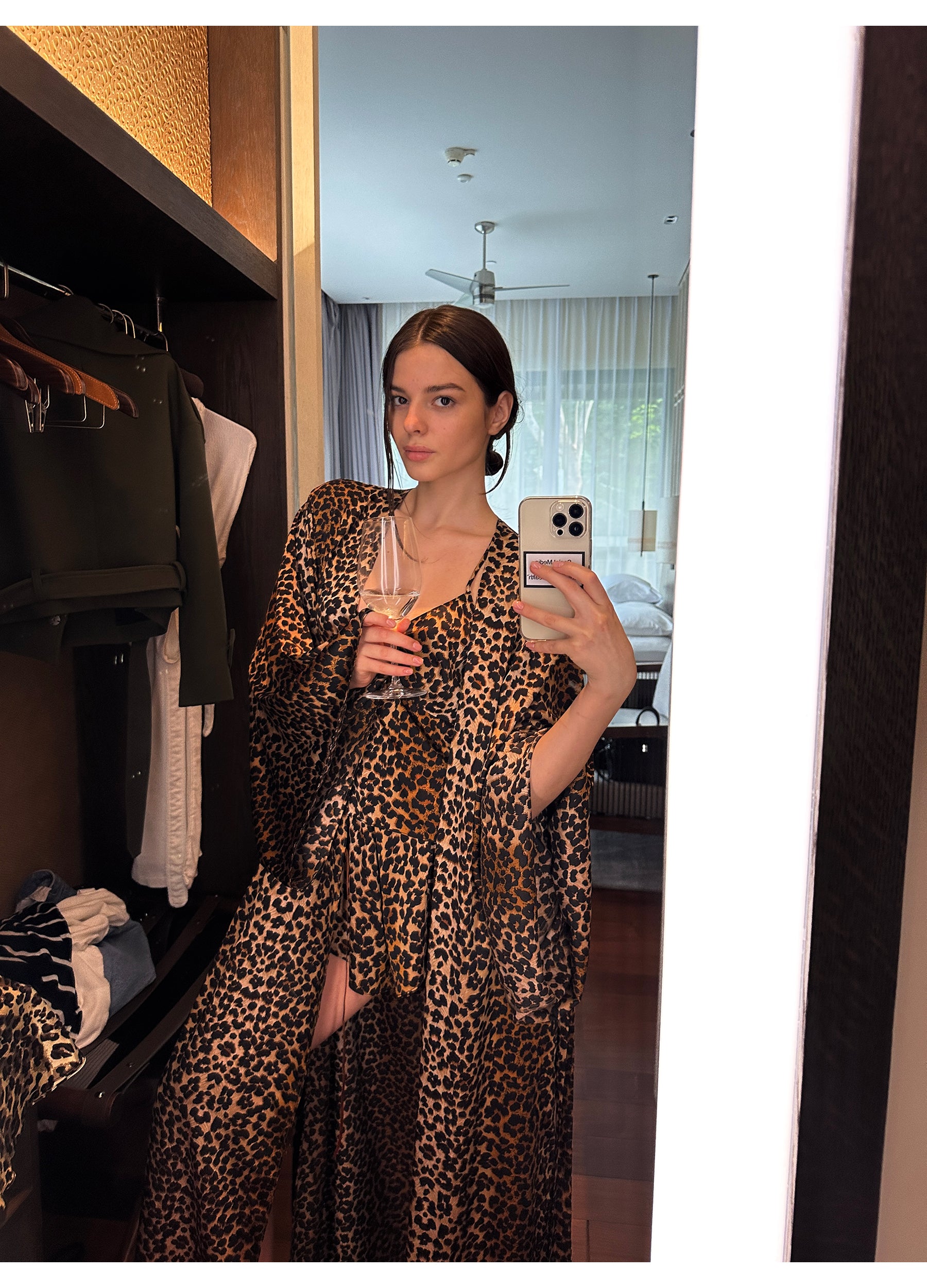 Leopard Satin Pajama-Three Piece