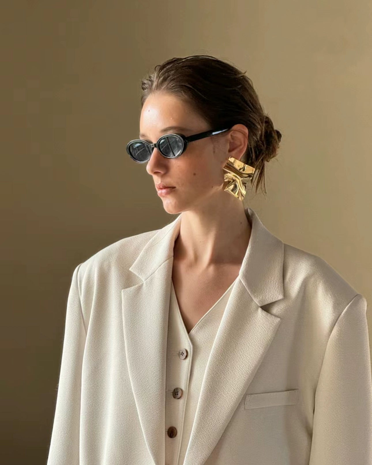 Slim Oval Sunglasses