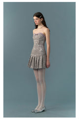 Sequin Pleated Dress