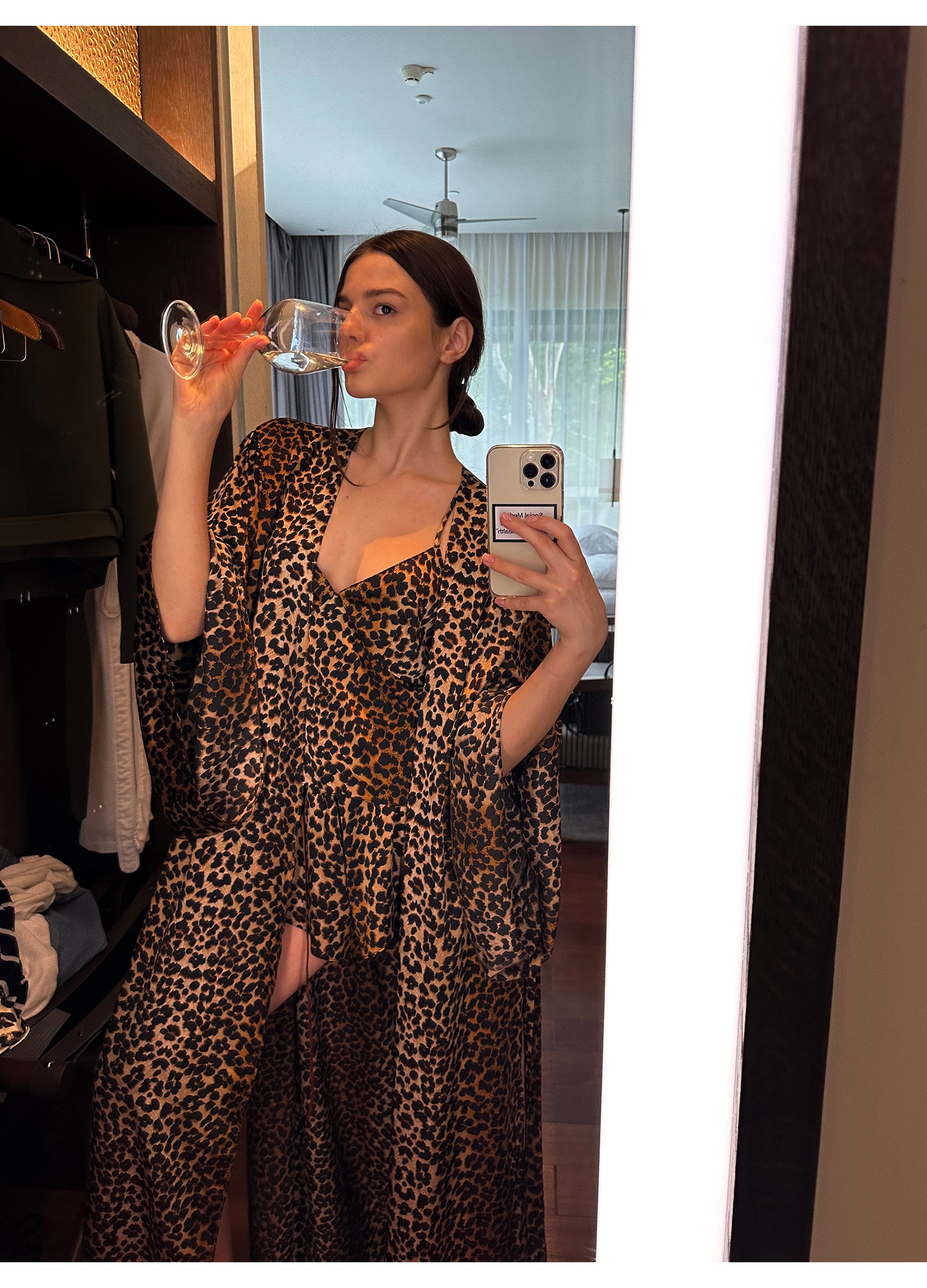 Leopard Satin Pajama-Three Piece