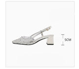 Sequin Pointed Slingback Heels