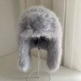 Faux-Fur Earflap Hat