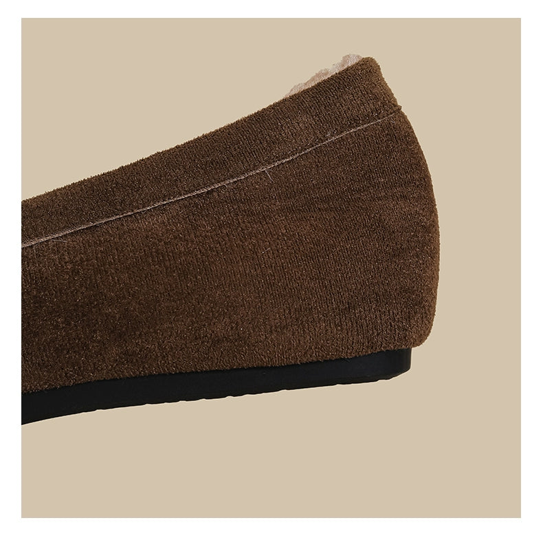 Fur Strap Mary Jane Flats
