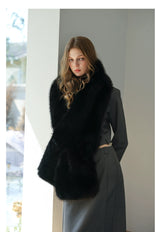 Black Fur Scarf