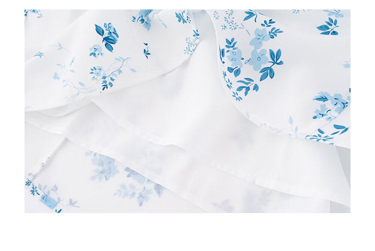 Blue Blossom Mini Dress