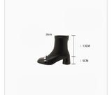 Rhinestone Strap Ankle Boots