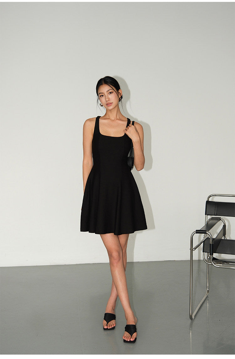 Back Cutout Sleeveless Mini Dress