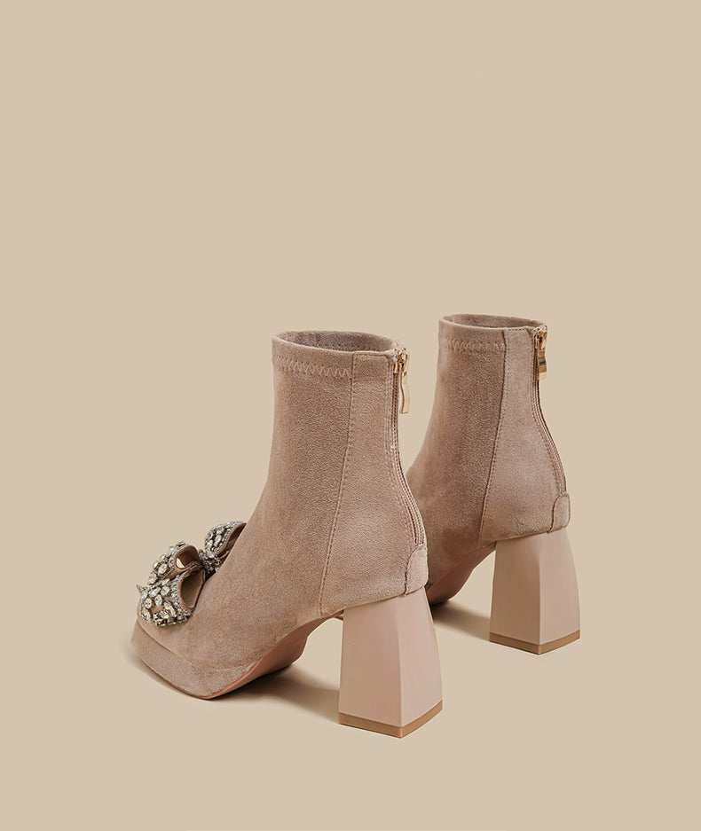 Crystal Bow Boots