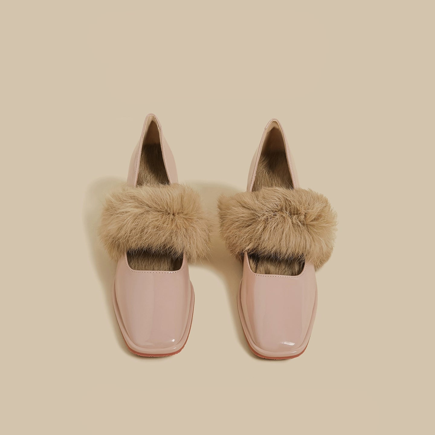 Faux Fur Trim Loafers