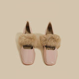 Faux Fur Trim Loafers