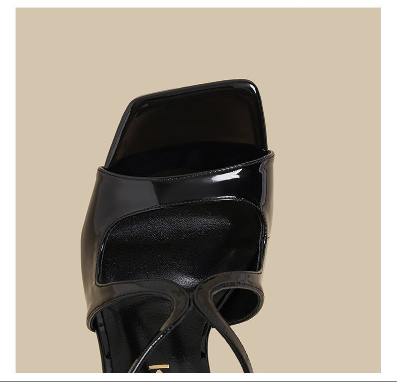 Gloss Strap Stiletto Sandal