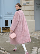 Berry Pink Fur Coat