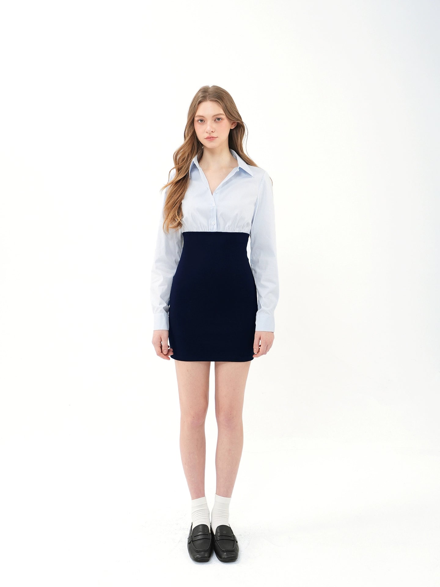 Slim Stretch Shirt Dress