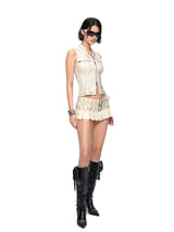 Distressed Stud Vest / Skirt
