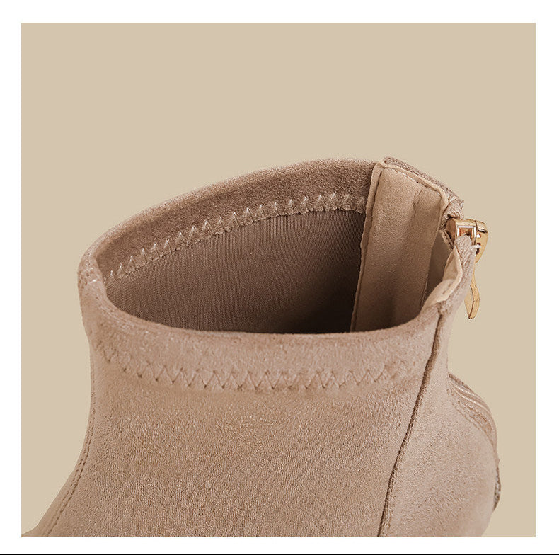 Bow Chunk-Heel Ankle Boots