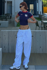 Striped Baseball Slacks