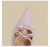 Crystal Bow Slingback Stiletto Heels