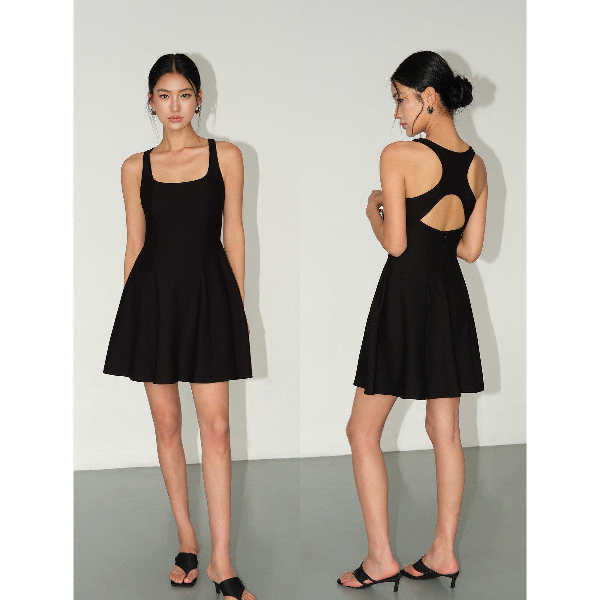 Back Cutout Sleeveless Mini Dress