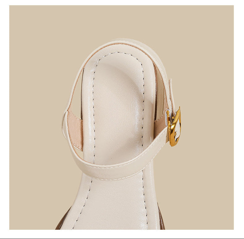 Ankle Strap Block Sandal