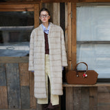 Light Gold Silky Fur Coat