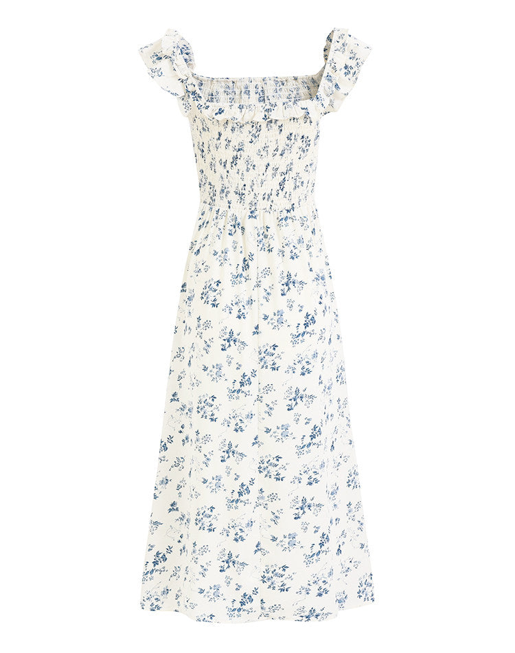 Blue Daisy Midi Dress
