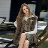 Faux Fur Short Vest - Brown