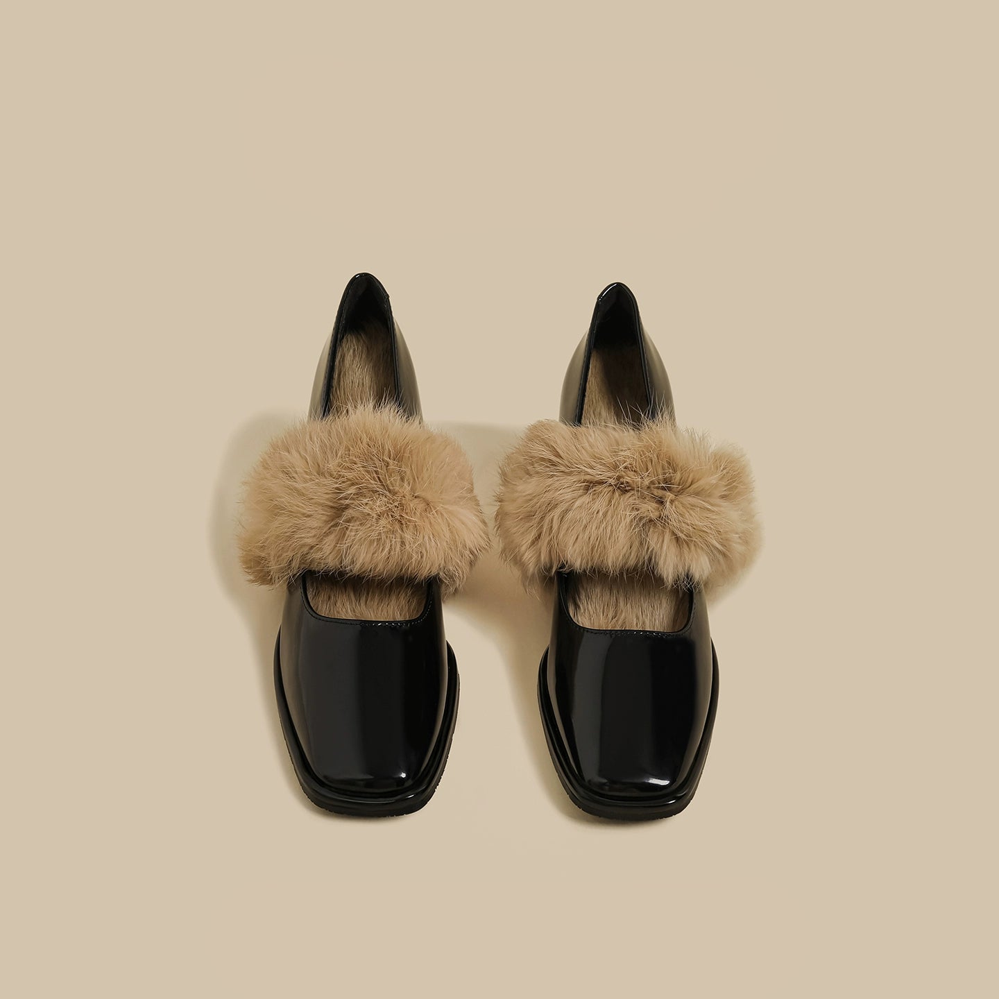 Faux Fur Trim Loafers