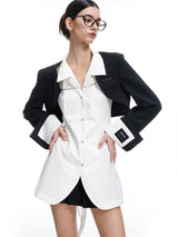 Black White Shirt Suit