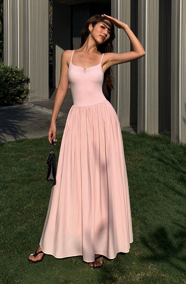 Ruched Bodice Slip Dress